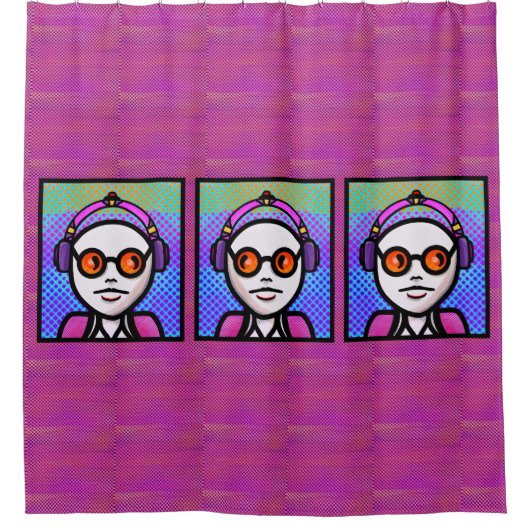 Look See in Shades シャワーカーテン (正面)