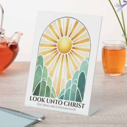 LOOK UNTO CHRIST LDS 2025若者テーマサイン 台座サイン (インサイチュ)