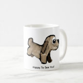 Look Who Comes Running コーヒーマグカップ (正面右)