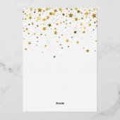 look who s 21 Photo Collageサインハッピーバースデー 箔招待状 (裏面)