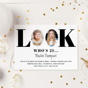 Look Who's誕生日おもしろい招待状 招待状