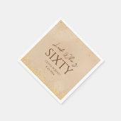 Look Who's エレガント金ゴールド誕生会 スタンダードカクテルナプキン (角)