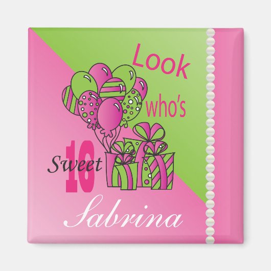 Look Who's 16| 16誕生日 マグネット (正面)