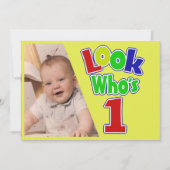 Look Who's 1/誕生日 招待状 (正面)