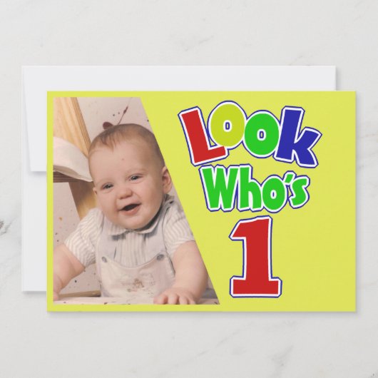 Look Who's 1/誕生日 招待状 (正面)