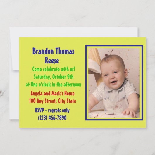 Look Who's 1/誕生日 招待状 (裏面)