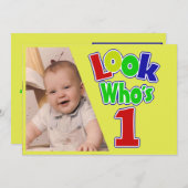 Look Who's 1/誕生日 招待状 (正面/裏面)