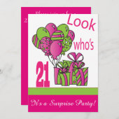 Look Who's 2121歳の誕生日| 招待状 (正面/裏面)