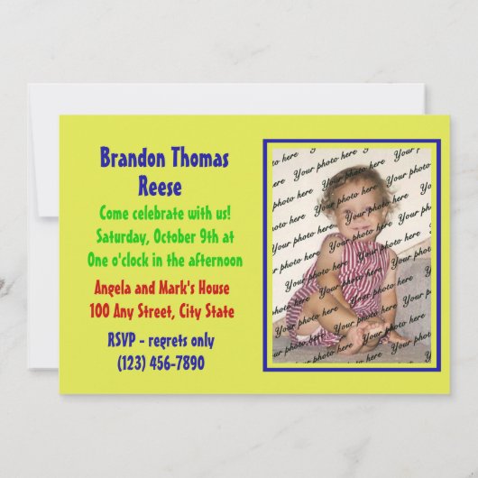 Look Who's 2/誕生日 招待状 (裏面)