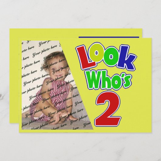 Look Who's 2/誕生日 招待状 (正面/裏面)