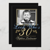 Look Who's 30写真 招待状 (正面/裏面)