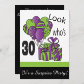 Look Who's 30誕生日| 30日 招待状 (正面/裏面)