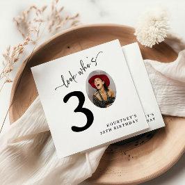 Look Who's 30! Modern Photo 30th Birthday スタンダードカクテルナプキン