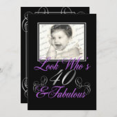 Look Who's 40と素晴らしい 招待状 (正面/裏面)