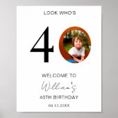 Look Who's 40 モダン 40th誕生日パーティーへようこそ ポスター (正面)