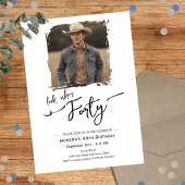 Look Who's 40 Minimal Photo Birthday 招待状