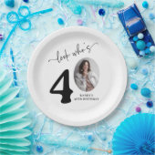 Look Who's 40! Modern Photo 40th Birthday ペーパープレート (パーティー)