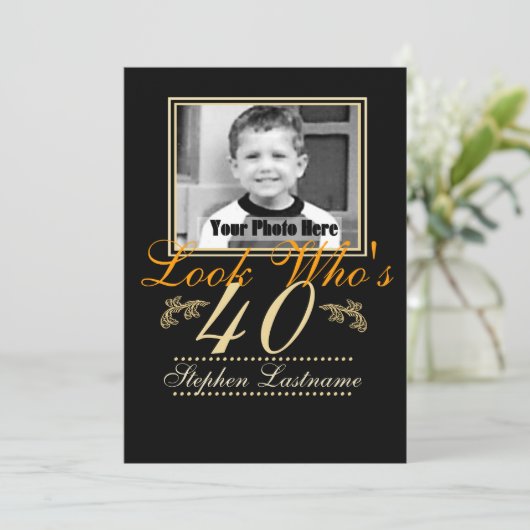 Look Who's 40 Photo 招待状 (スタンド正面)
