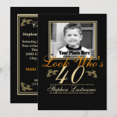 Look Who's 40 Photo 招待状 (正面/裏面)