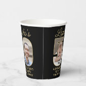 Look Who's 50ブラック&金ゴールドハッピーバースデー2写真 紙コップ (右)