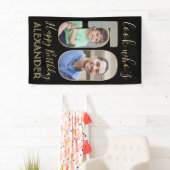 Look Who's 50ブラック&金ゴールド2フォトバースデーパーティー 横断幕 (インサイチュ)