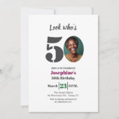 Look who's 50! Birthday Party Photo 招待状 (正面)