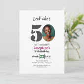 Look who's 50! Birthday Party Photo 招待状 (スタンド正面)