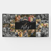 Look Who's 50 Happy Birthday Photo Collage Party  横断幕 (横)