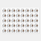 Look Who's 50! Photo Happy Birthday ラッピングペーパーシート (正面2)