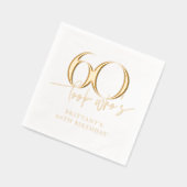 Look Who's 60おもしろいシンプル誕生日 箔ナプキン (左)