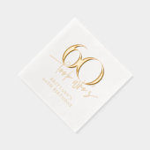 Look Who's 60おもしろいシンプル誕生日 箔ナプキン (右)