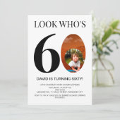 Look Who's 60 60th Birthday Party 男性へ Women 招待状 (スタンド正面)