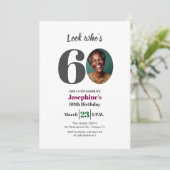 Look who's 60! Birthday Party Photo 招待状 (スタンド正面)