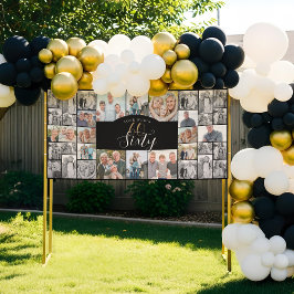 Look Who's 60 Happy Birthday Photo Collage Party 横断幕