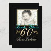 Look Who's 60 Photo 招待状 (正面/裏面)