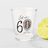 Look Who's 60! Photo 60th Birthday ショットグラス (正面)