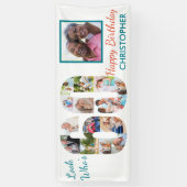 Look Who's 60 Photo Collage 60th Birthday Party 横断幕 (縦)