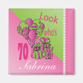 Look Who's 7070誕生日|個人用設定 マグネット (正面)