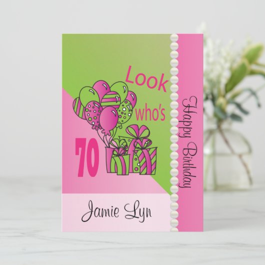 Look Who's 7070誕生日 招待状 (スタンド正面)