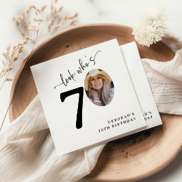 Look Who's 70! Modern Photo 70th Birthday スタンダードカクテルナプキン