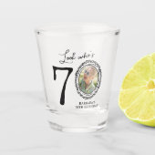 Look Who's 70! Photo 70th Birthday ショットグラス (正面)