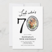 Look Who's 70 Photo Adult誕生日 招待状 (正面)
