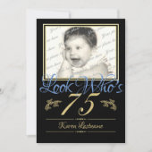 Look Who's 75 Photo 招待状 (正面)