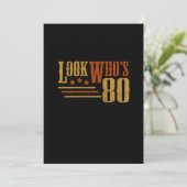 Look Whos 80歳80おもしろい番目の誕生日 招待状 (スタンド正面)