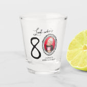 Look Who's 80! Photo 80th Birthday ショットグラス (正面)