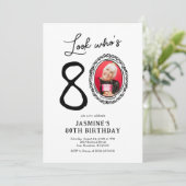 Look Who's 80 Photo Adult誕生日 招待状 (スタンド正面)