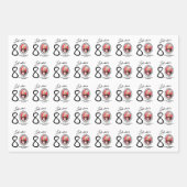 Look Who's 80! Photo Happy Birthday ラッピングペーパーシート (正面3)