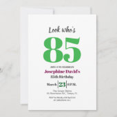 Look who's 85! Birthday Party Photo 招待状 (正面)