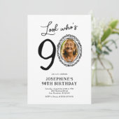Look Who's 90 Photo Adult誕生日 招待状 (スタンド正面)