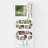 Look Who's 90 Photo Collage 90th Birthday Party 横断幕 (縦)